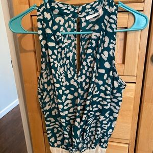 Teal and white bodysuit